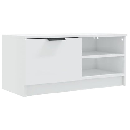 2 Piece TV Cabinet Set High Gloss White 80x35x36,5cm Engineered Wood