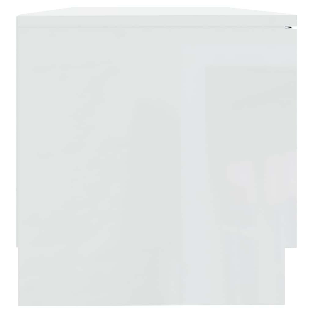 2 Piece TV Cabinet Set High Gloss White 80x35x36,5cm Engineered Wood