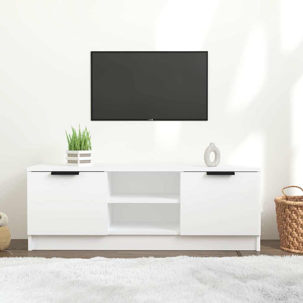 TV Cabinet White 102x35x36,5 cm Engineered Wood