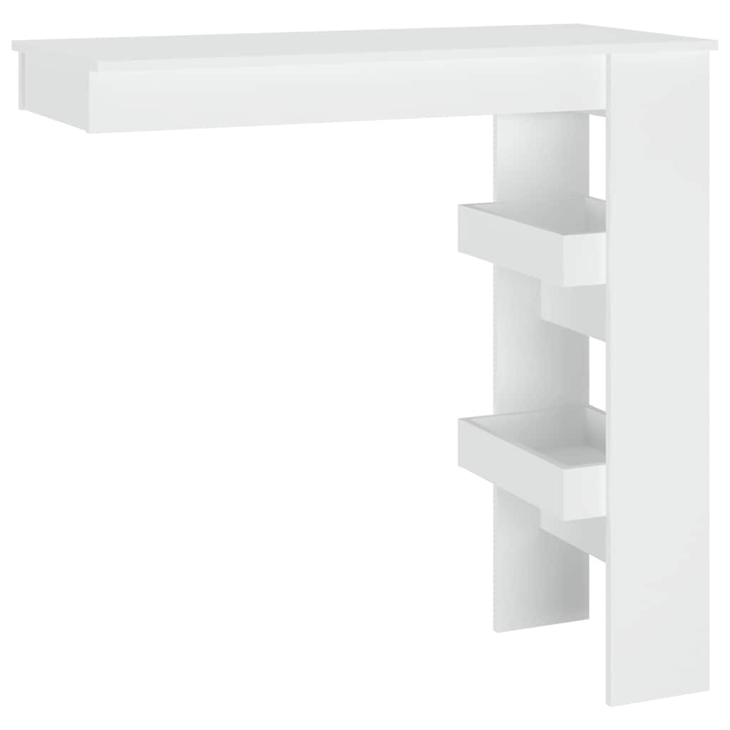 Wall Bar Table White 102x45x103,5 cm Engineered Wood