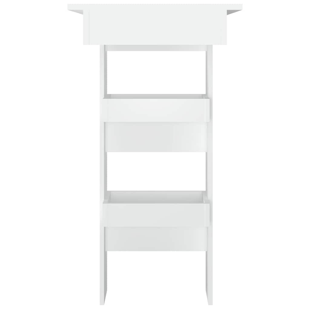 Wall Bar Table White 102x45x103,5 cm Engineered Wood