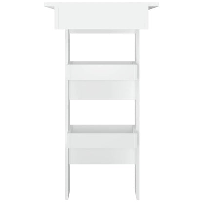 Wall Bar Table White 102x45x103,5 cm Engineered Wood