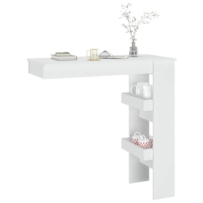Wall Bar Table White 102x45x103,5 cm Engineered Wood