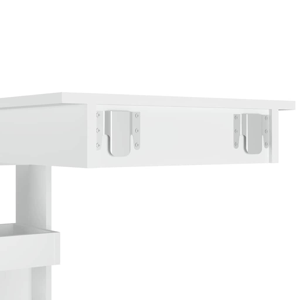 Wall Bar Table White 102x45x103,5 cm Engineered Wood