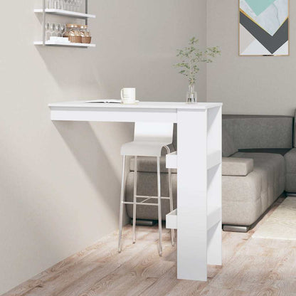Wall Bar Table White 102x45x103,5 cm Engineered Wood