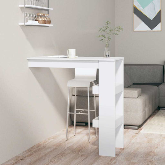 Wall Bar Table White 102x45x103,5 cm Engineered Wood