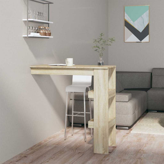 Wall Bar Table Sonoma Oak 102x45x103,5 cm Engineered Wood