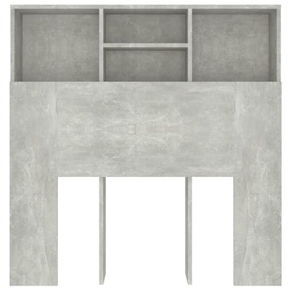 Headboard Cabinet Concrete Grey 100x19x103.5 cm