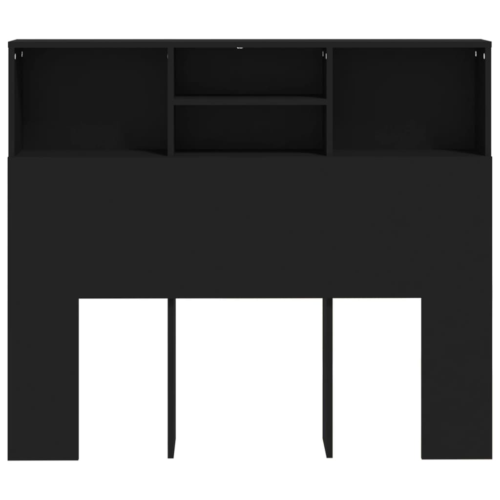 Headboard Cabinet | Black | Engineered Wood | Medium | Headboard Cabinet