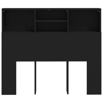Headboard Cabinet | Black | Engineered Wood | Medium | Headboard Cabinet