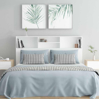 811871 vidaXL Headboard Cabinet White 160x19x103,5 cm