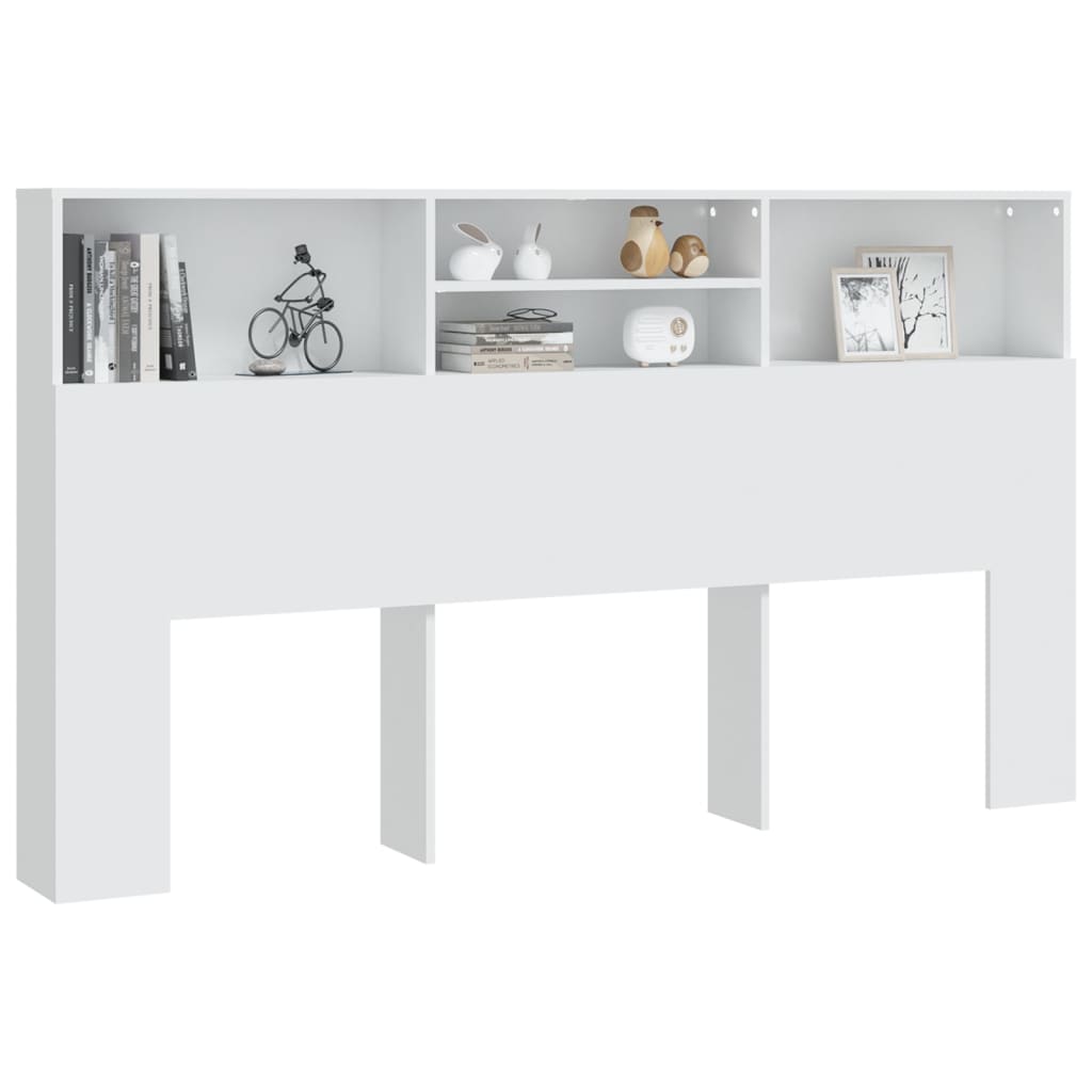 811880 vidaXL Headboard Cabinet White 180x19x103,5 cm