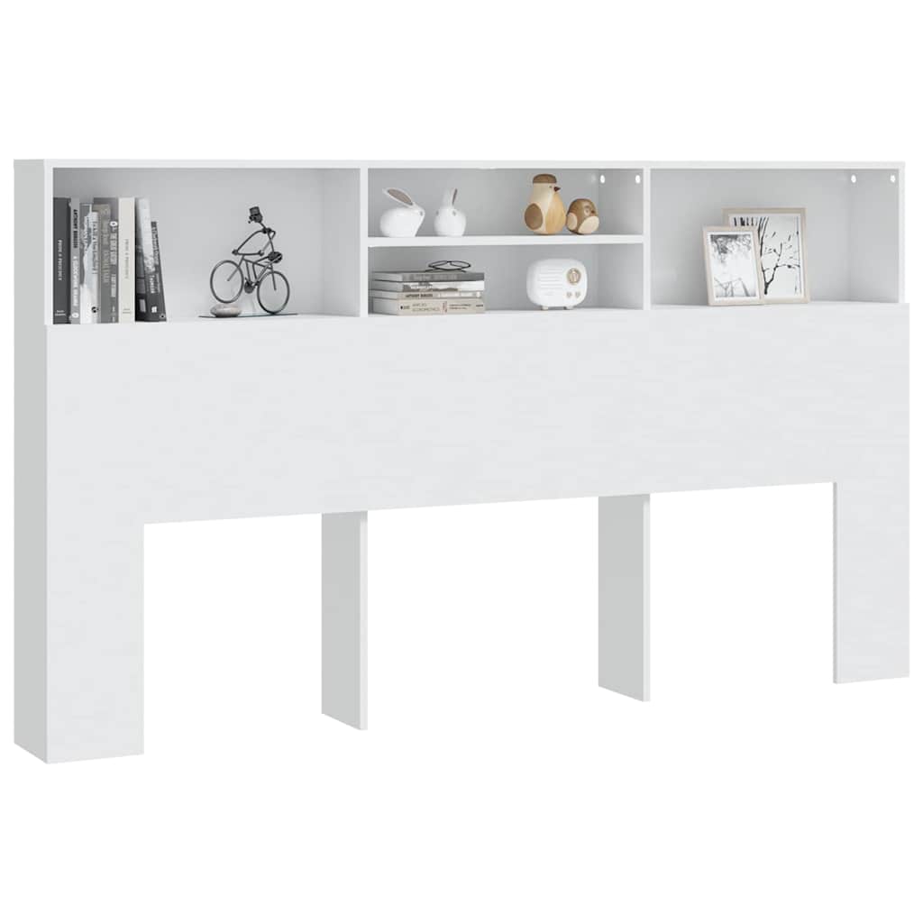 811880 vidaXL Headboard Cabinet White 180x19x103,5 cm