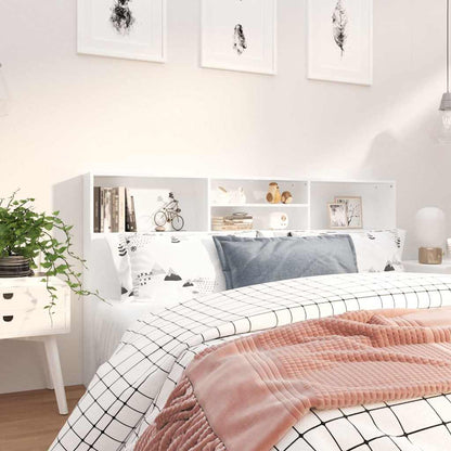 811880 vidaXL Headboard Cabinet White 180x19x103,5 cm