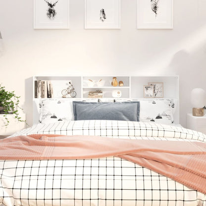 811880 vidaXL Headboard Cabinet White 180x19x103,5 cm