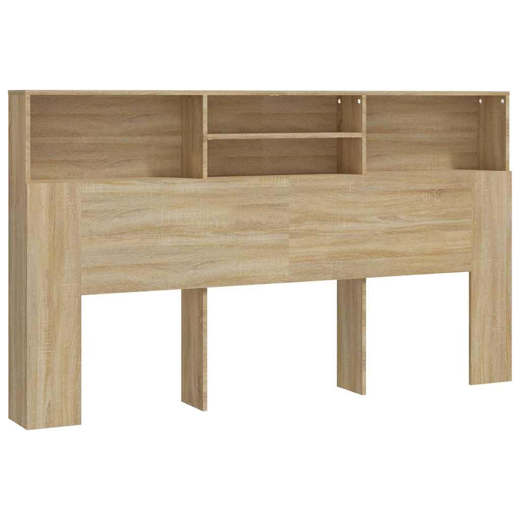 Headboard Cabinet Sonoma Oak 180x19x103,5 cm Engineered Wood