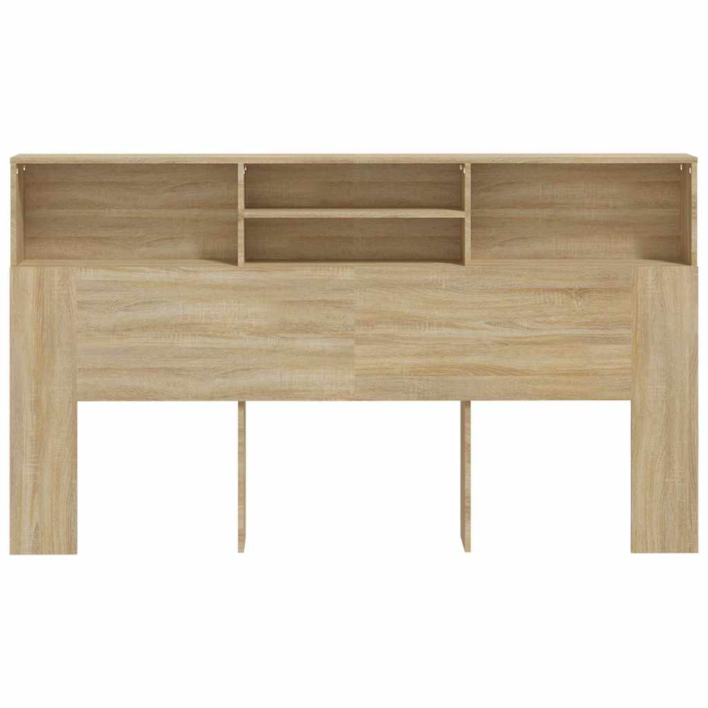Headboard Cabinet Sonoma Oak 180x19x103,5 cm Engineered Wood