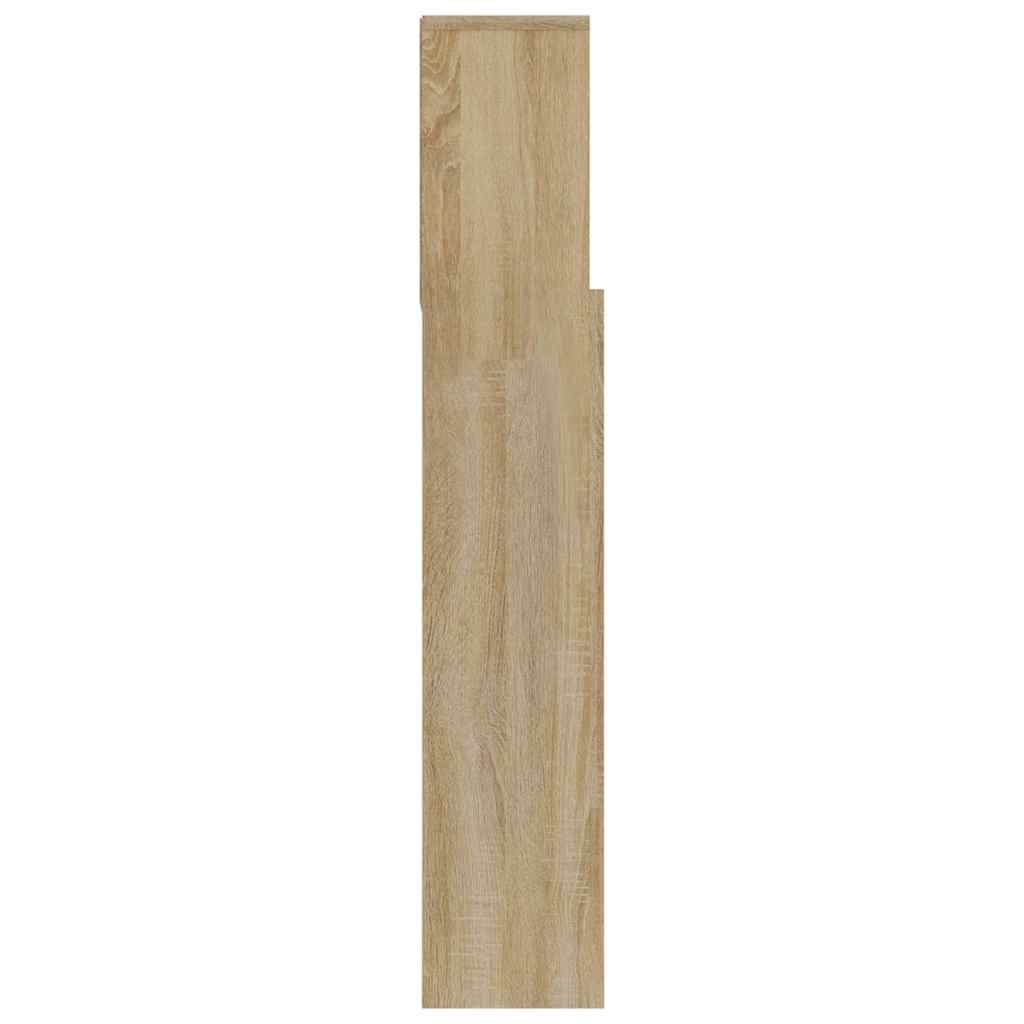 Headboard Cabinet Sonoma Oak 180x19x103,5 cm Engineered Wood