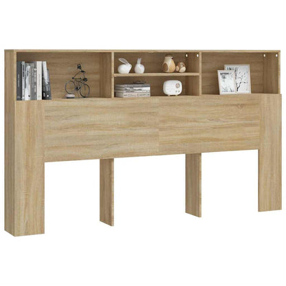 Headboard Cabinet Sonoma Oak 180x19x103,5 cm Engineered Wood
