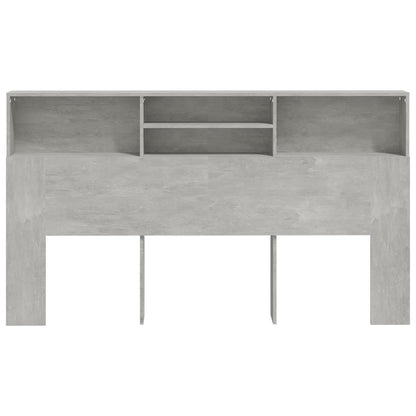 811884 vidaXL Headboard Cabinet Concrete Grey 180x19x103,5 cm