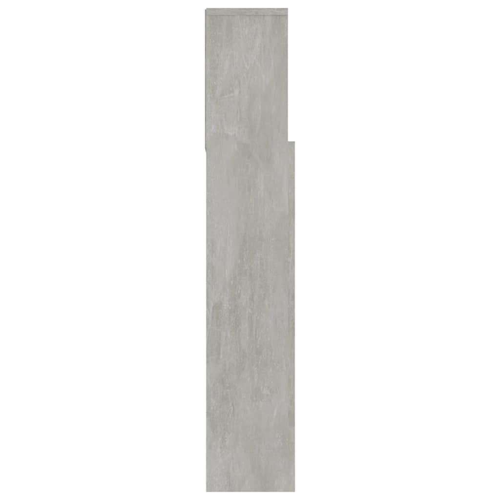 811884 vidaXL Headboard Cabinet Concrete Grey 180x19x103,5 cm