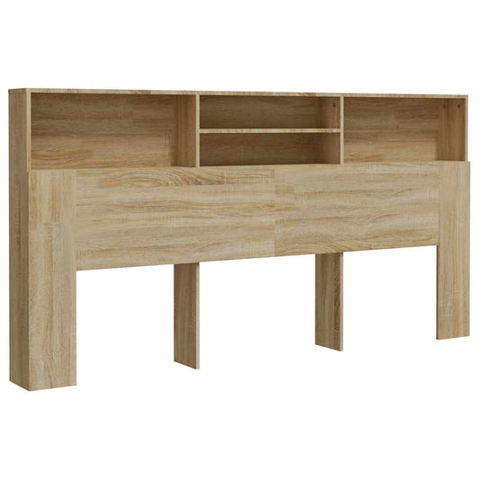 Headboard Cabinet Sonoma Oak 200x19x103,5 cm Engineered Wood