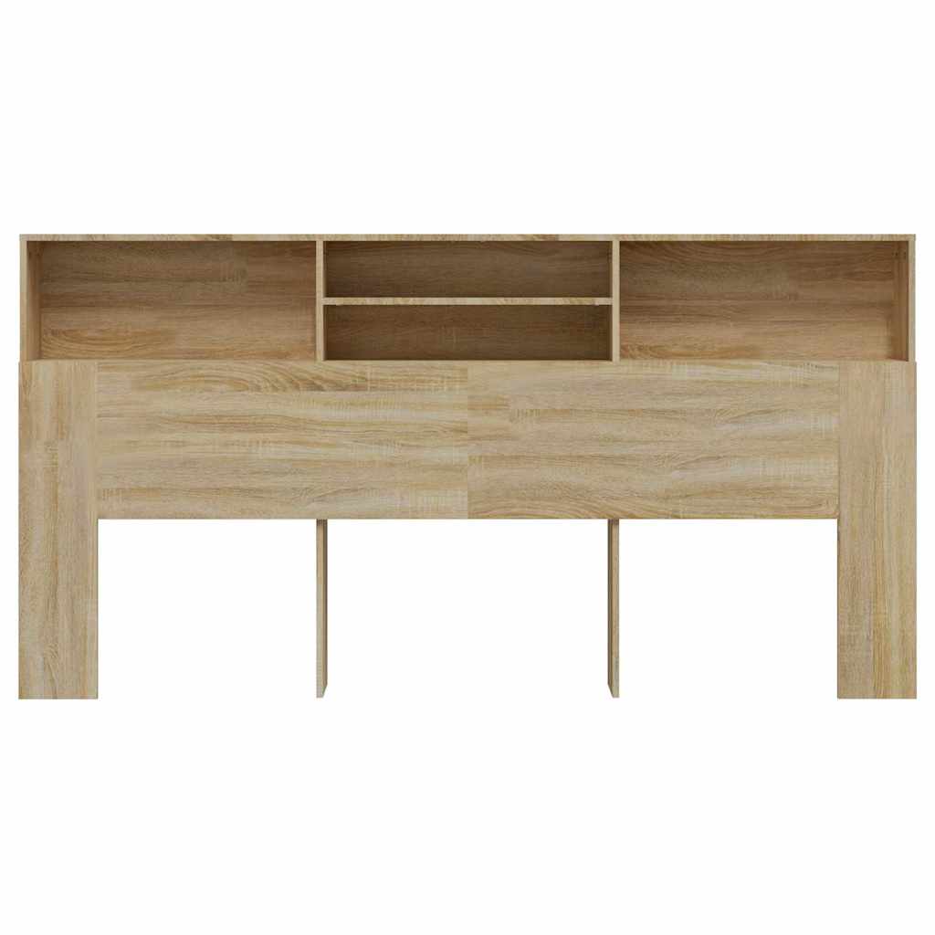 Headboard Cabinet Sonoma Oak 200x19x103,5 cm Engineered Wood