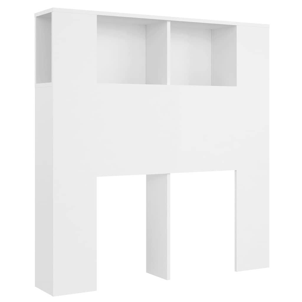 811907 vidaXL Headboard Cabinet White 100x18,5x102,5 cm