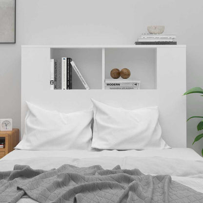 811907 vidaXL Headboard Cabinet White 100x18,5x102,5 cm