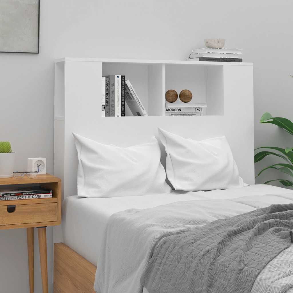 Headboard Cabinet | White | Engineered wood | Large | Headboard Cabinet