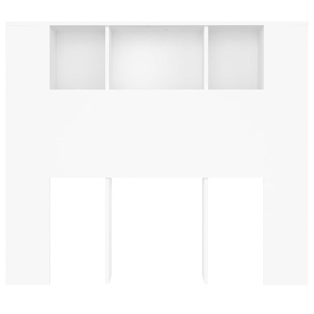 811916 vidaXL Headboard Cabinet White 120x18,5x102,5 cm