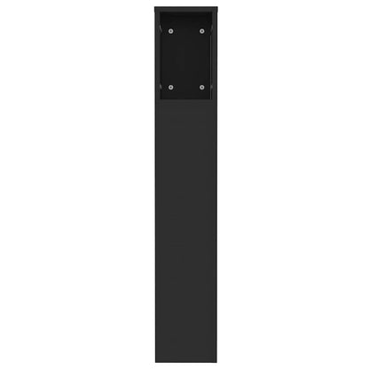 Headboard Cabinet Black 120x18,5x102,5 cm