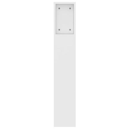 Headboard Cabinet White 140x18.5x104.5 cm