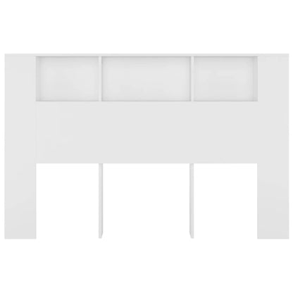 Headboard Cabinet White 160x18.5x104.5 cm