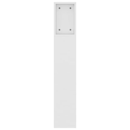 Headboard Cabinet White 160x18.5x104.5 cm