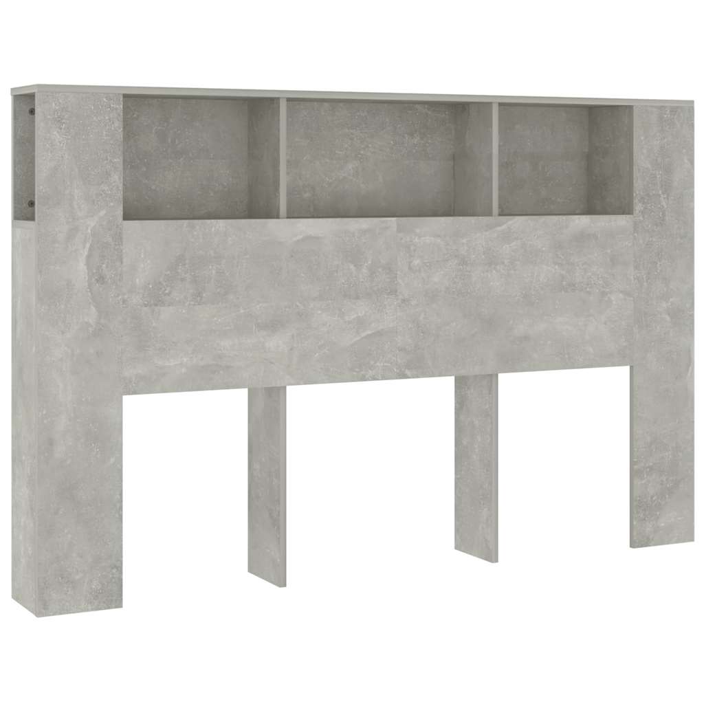 Headboard Cabinet Concrete Grey 160x18,5x104,5 cm