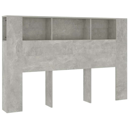Headboard Cabinet Concrete Grey 160x18,5x104,5 cm