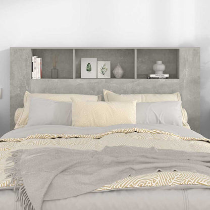Headboard Cabinet Concrete Grey 160x18,5x104,5 cm