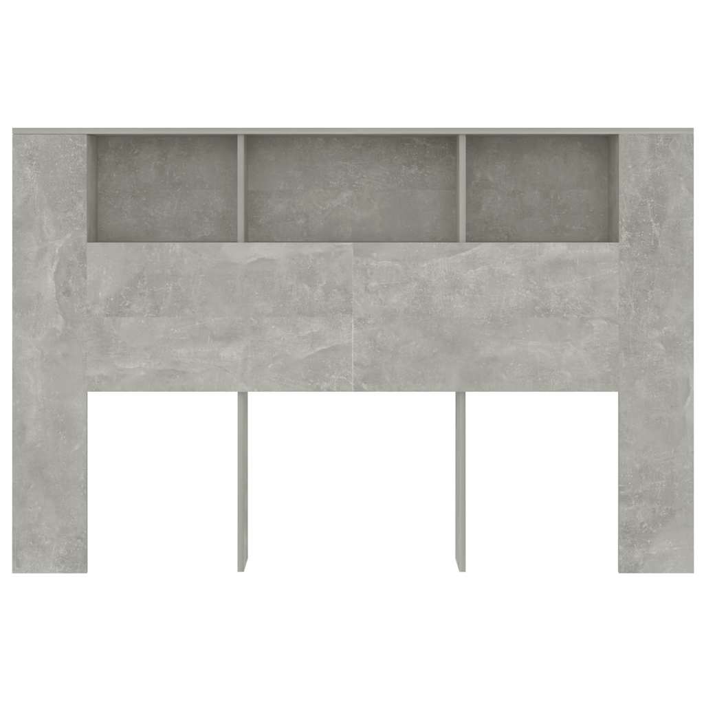 Headboard Cabinet Concrete Grey 160x18,5x104,5 cm