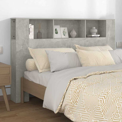 Headboard Cabinet Concrete Grey 160x18,5x104,5 cm
