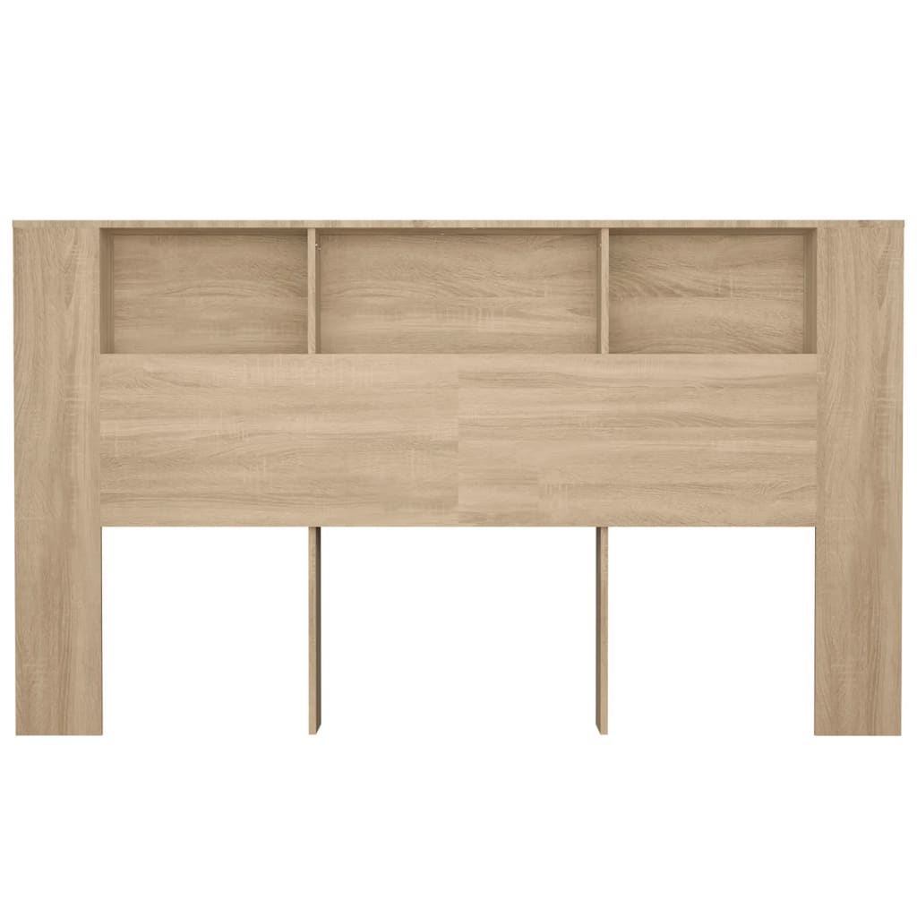 Headboard Cabinet | Sonoma oak | Engineered wood | Full