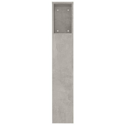 Headboard Cabinet | Concrete Grey | Engineered Wood | Large