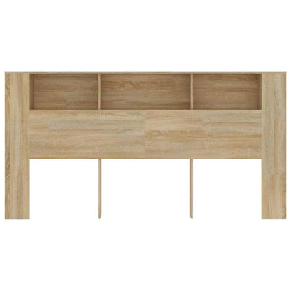 Headboard Cabinet Sonoma Oak 200x18,5x104,5 cm Engineered Wood