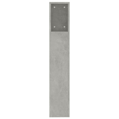 811956 vidaXL Headboard Cabinet Concrete Grey 200x18,5x104,5 cm