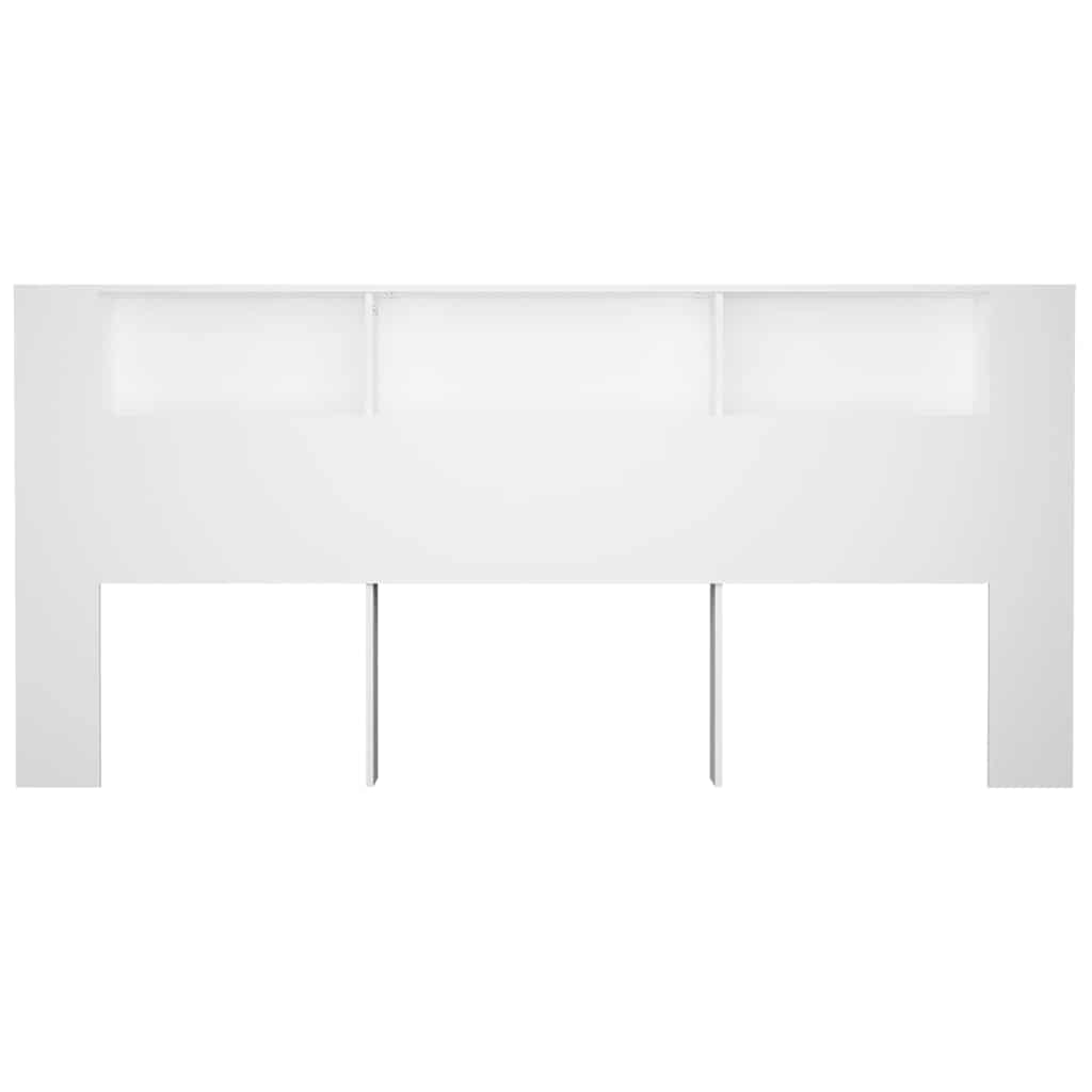 811961 vidaXL Headboard Cabinet White 220x18,5x104,5 cm