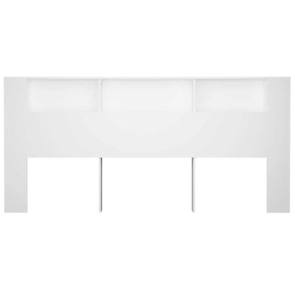811961 vidaXL Headboard Cabinet White 220x18,5x104,5 cm