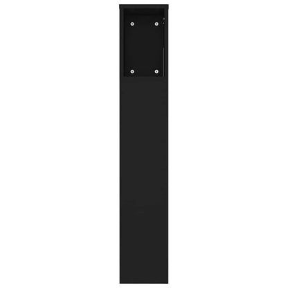 Headboard Cabinet Black 220x18,5x104,5 cm