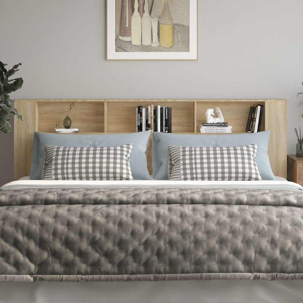 Headboard Cabinet Sonoma Oak 220x18,5x104,5 cm