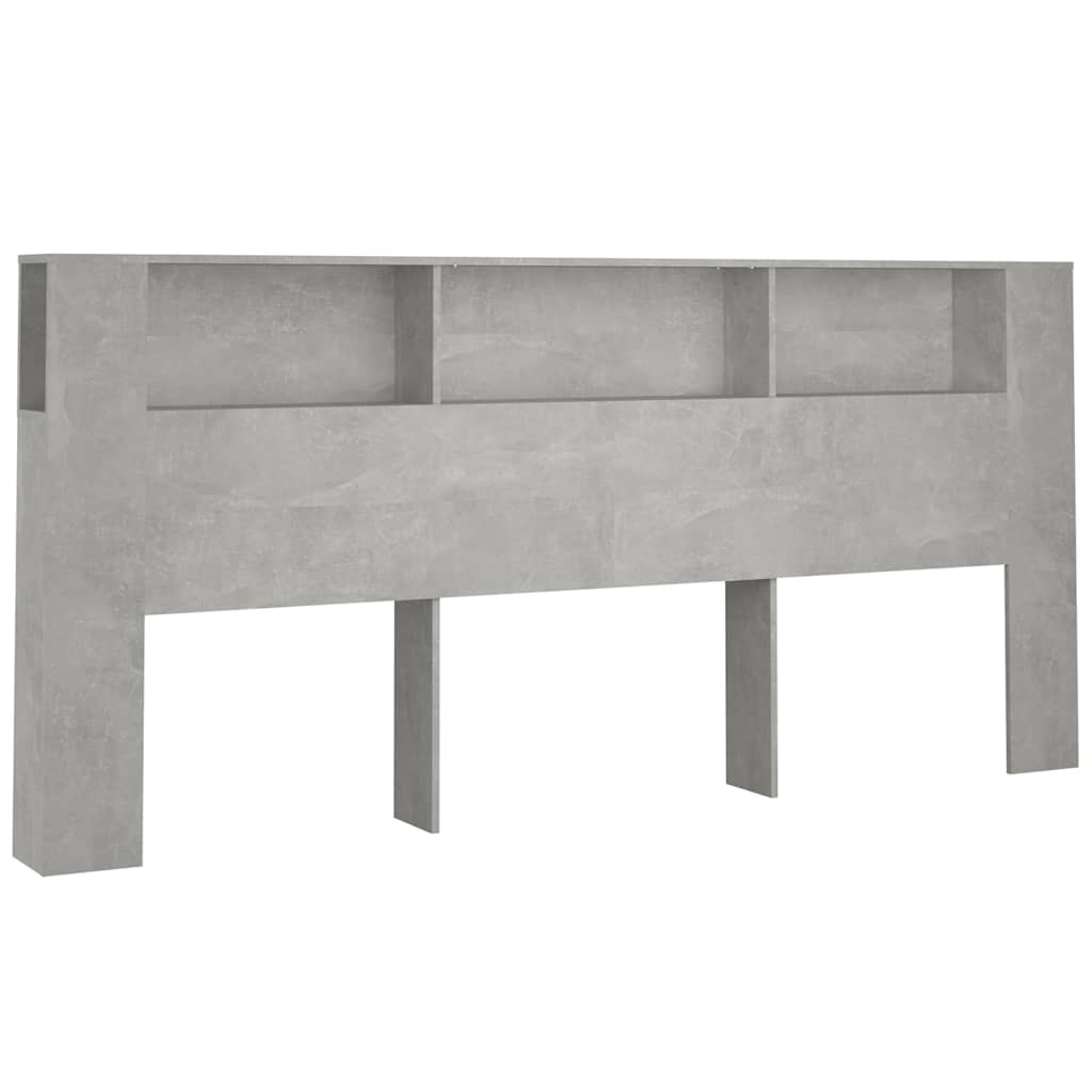 Headboard Cabinet Concrete Grey 220x18,5x104,5 cm
