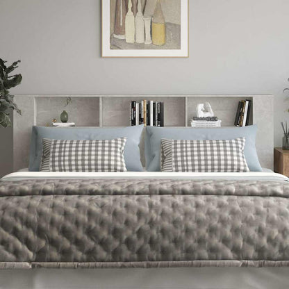 Headboard Cabinet Concrete Grey 220x18,5x104,5 cm